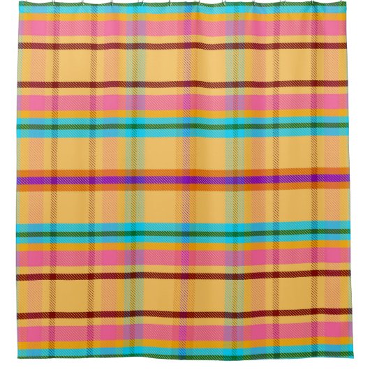 Opulent Plaid BB シャワーカーテン (正面)