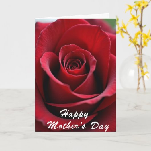Opulent Red Mothers Day Card カード (黄色い花)