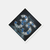 Opulent Sapphire Diamond 35th Birthday Party スタンダードカクテルナプキン (角)