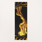 Opulent Swirl Achempong Liquid Gold - Gold & Black ヨガマット (正面)