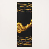 Opulent Swirl Achempong Liquid Gold - Gold & Black ヨガマット (裏面)