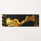 Opulent Swirl Achempong Liquid Gold - Gold & Black ヨガマット (正面(横))