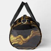 Opulent Swirl Liquid Gold Black Monochrome Christi ダッフルバッグ (右)
