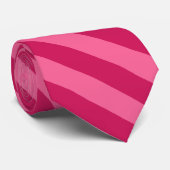 OPUSホットピンクと明るい赤紫色対角線ストライプの ネクタイ (ロール)