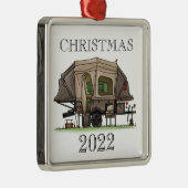 Opus 4アップポップ・アートのキャンパーRVハッピーキャンパーメタル装飾体 メタルオーナメント (右)