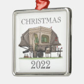 Opus 4アップポップ・アートのキャンパーRVハッピーキャンパーメタル装飾体 メタルオーナメント (左)