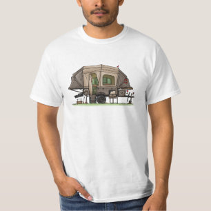 Opus 4 ポップ・アートのUp RV happy camperセラミックオーナメント Tシャツ