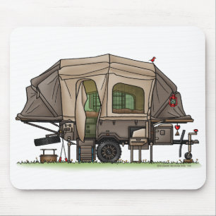 Opus 4 Pop Up Camper   Travel Trailer   Camper Van マウスパッド