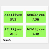 Opvallende koffer sticker met eigen tekst 長方形シール (シート)