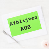 Opvallende koffer sticker met eigen tekst 長方形シール (封筒)