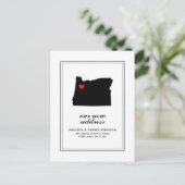 ORの新しい住所 |市区町村をハート ポストカード (スタンド正面)