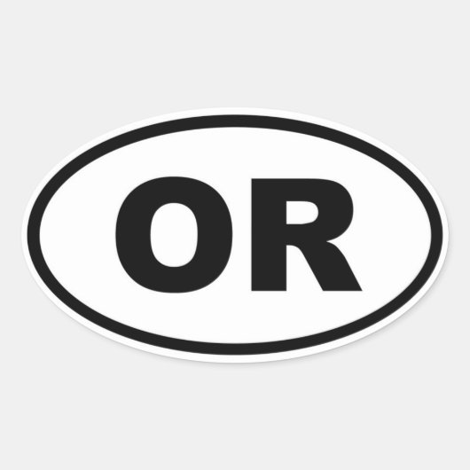 ORオレゴン 楕円形シール (正面)