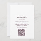 ORコード | Lotus 結婚 Flower's 招待状 (裏面)