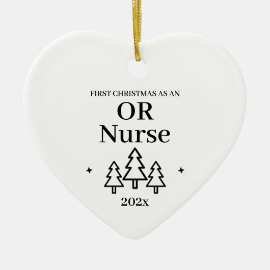 ORナース初めてのクリスマス介護 セラミックオーナメント (正面)