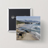 OR、オレゴンコースト、エコラ州パーク、クレセント2 缶バッジ (正面&裏面)