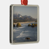 OR、オレゴンコースト、エコラ州パーク、ビュー2 メタルオーナメント (右)