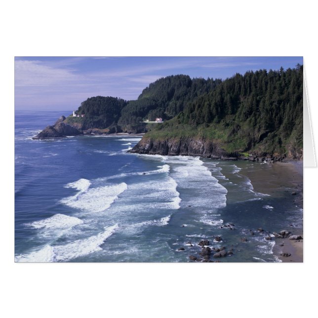 OR, オレゴン州海岸, ヘシータ・ヘッド灯台, オン (正面横)