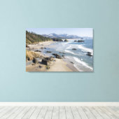 OR，オレゴン海岸，エコラ州パーク，三日月2 キャンバスプリント (インサイチュ (ウッドフロア))