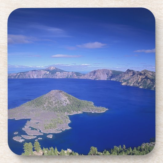 OR、Crater Lake NP、Wizard Island and Crater コースター (正面)
