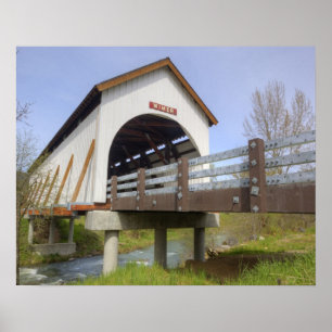 OR、Jackson County、Mckee Covered Bridge ポスター