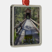 OR、Jackson County、Mckee Covered Bridge メタルオーナメント (右)