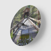OR、Jackson County、Mckee Covered Bridge ラウンド壁時計 (傾斜)