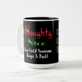 Or Nice いけな Ice Hockey Fan Edition Black ツートーンマグカップ (正面左)