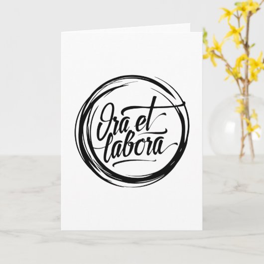 Ora et labora カード (黄色い花)