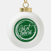 Ora et labora セラミックボールオーナメント (正面)