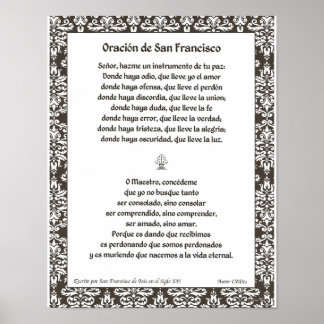 Oracion de San Franisco ポスター