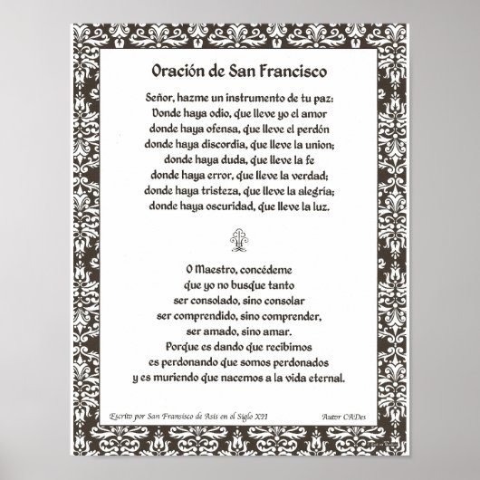 Oracion de San Franisco ポスター (正面)