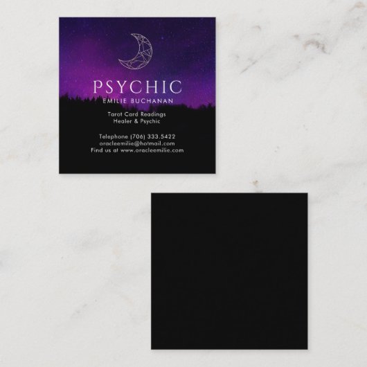 OracleとSekic金ゴールド·ムーン·ナイト·スカイ スクエア名刺 (正面/裏面)