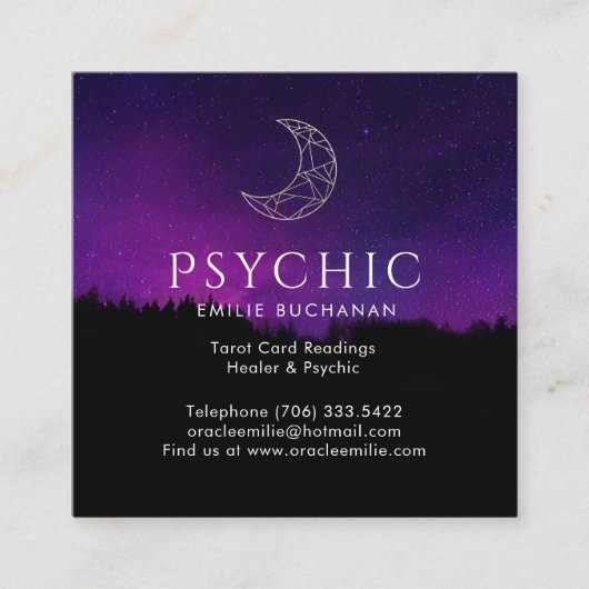 OracleとSekic金ゴールド·ムーン·ナイト·スカイ スクエア名刺 (正面)