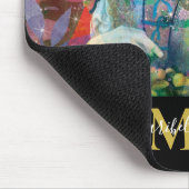 Oracleカードウォーターカラーボヘミアンヨガモノグラム マウスパッド (コーナー)