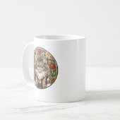 Oracle of Morning: Balkan Folk Art Siberian Cat コーヒーマグカップ (正面左)