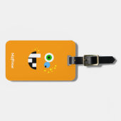 Oragneユニークでおもしろいで熱狂するなモンスター ラゲッジタグ (正面横)