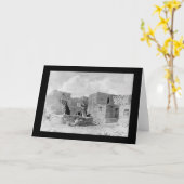 Oraibiの村落のホピー族のインディアン1895年 カード (黄色い花)