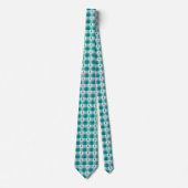 Oral Cancer Awareness Plaid Teal Ribbon ネクタイ (正面)