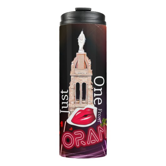 Oranの唯一のキス、ブラックネオンサーマルタンブラー タンブラー (正面)