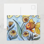 Oranda Fancy Goldfish Illustration                 ポストカード (正面/裏面)