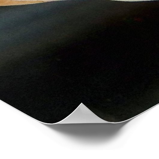 Oranda goldfish photo print ポスター (角)