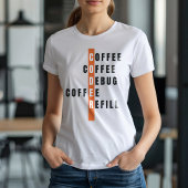 Orangeプログラマーおもしろいコーヒーのデバッグ補充 Tシャツ