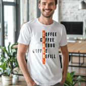 Orangeプログラマーおもしろいコーヒーのデバッグ補充 Tシャツ