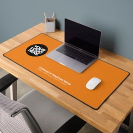 Orange | カスタムビジネス ロゴ 名前、スローガン デスクマット