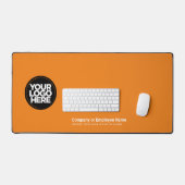 Orange | カスタムビジネス ロゴ 名前、スローガン デスクマット (キーボード&マウス)
