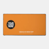 Orange | カスタムビジネス ロゴ 名前、スローガン デスクマット (正面)