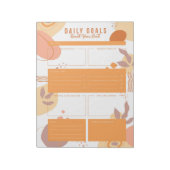 Orange-モダン Beige Dailyゴールプランナーメモ帳 ノートパッド (回転)