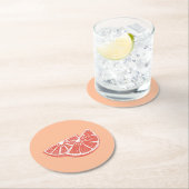 Orange ラウンドペーパーコースター (インサイチュ)