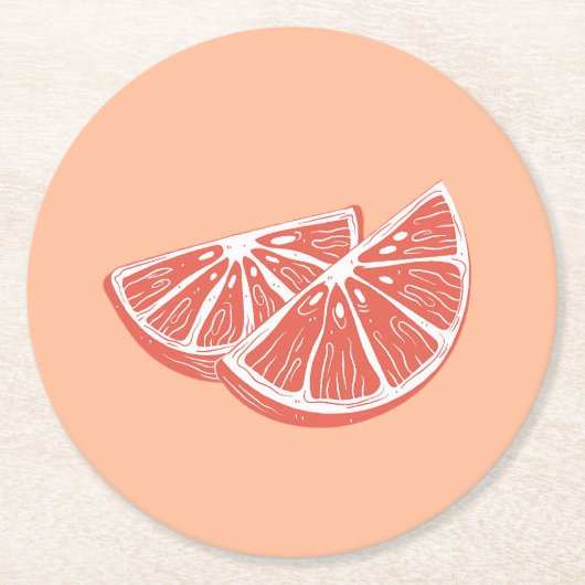 Orange ラウンドペーパーコースター (正面)