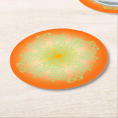 orange ラウンドペーパーコースター (アングル)